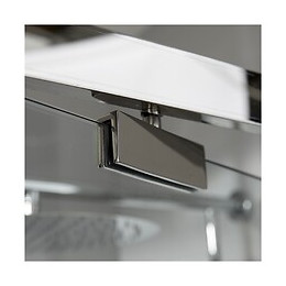 Porte De Douche Pivotante 100 Cm En Inox Chromé