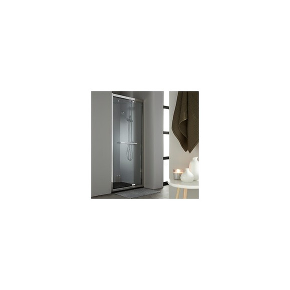 Porte De Douche Pivotante 100 Cm En Inox Chromé