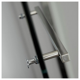 Porte De Douche Pivotante 120 Cm Tout Inox Chromé