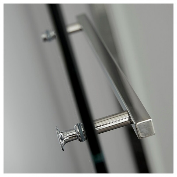 Porte De Douche Pivotante 120 Cm Tout Inox Chromé