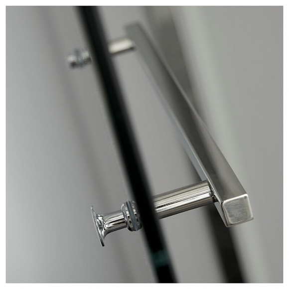 Porte De Douche Pivotante 100 Cm En Inox Chromé