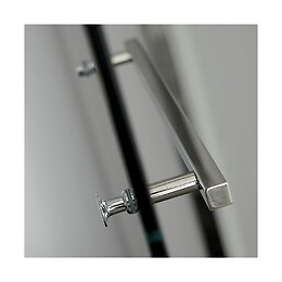 Porte De Douche Pivotante 120 Cm Tout Inox Chromé