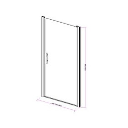 Porte De Douche Pivotante 70 Cm