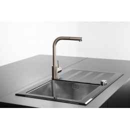 Kiwo Mitigeur Évier À Douchette Façon Inox