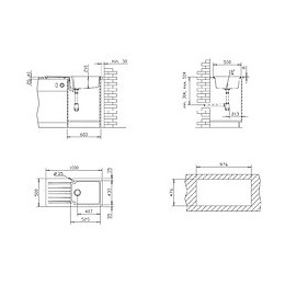 Sierra Évier 1 Grande Cuve 1 Égouttoir En Résine Blanc