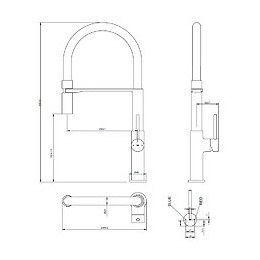 Magneto Mitigeur Évier À Douchette Chrome