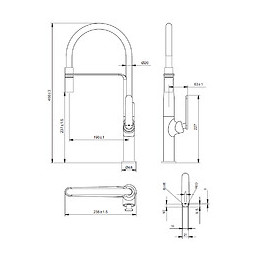 Hideno Mitigeur Évier À Douchette Chrome