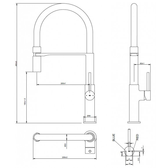 Magneto Mitigeur Évier À Douchette Chrome
