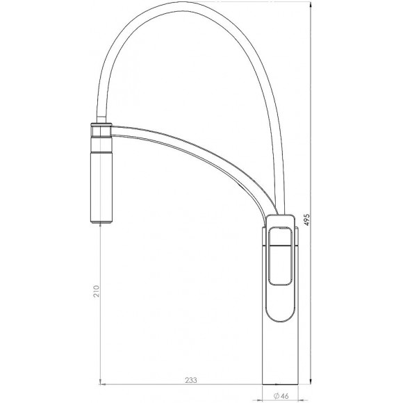 Arche Mitigeur Évier À Douchette Chromé