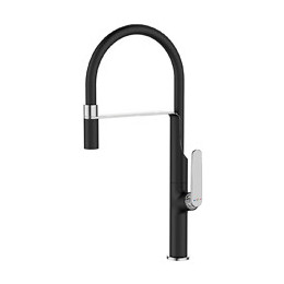 Hideno Mitigeur Évier À Douchette Noir Et Chrome