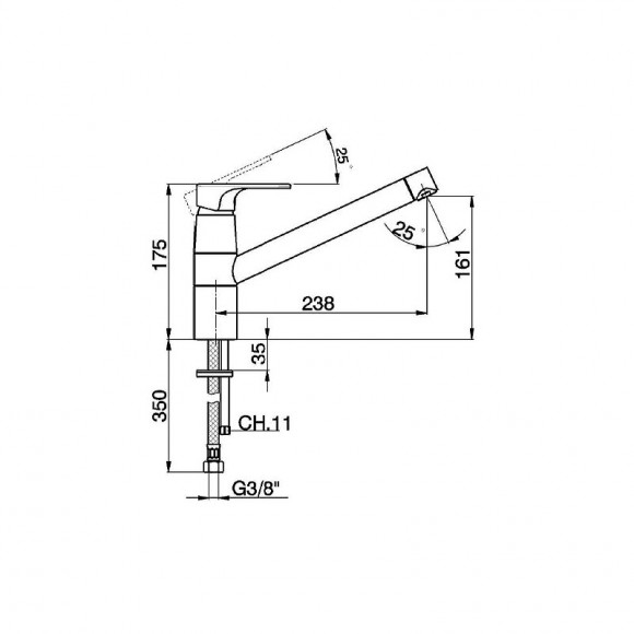 Mitigeur Pour Évier Bec Droit Scaly