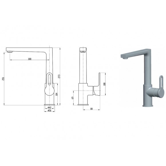 Tanisse Mitigeur Évier Chromé