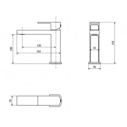 Essemarmo Lavabo Bas Chrome Et Blanc Façon Marbre