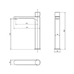 Essenera Mitigeur Lavabo Haut Noir Et Bois