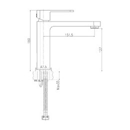 Vito Mitigeur Lavabo Bas Chromé