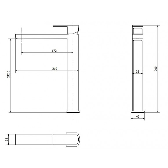 Essemarmo Lavabo Haut Chrome Et Blanc Façon Marbre