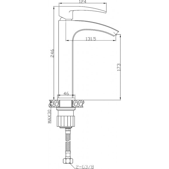 Emocion Mitigeur Lavabo Haut Chromé