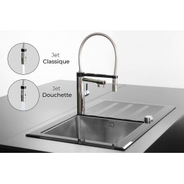 Heritage Mitigeur Évier À Douchette Chromé