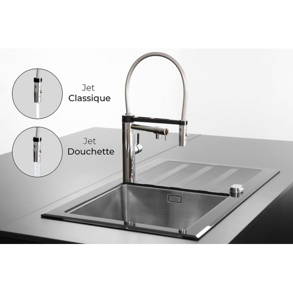 Heritage Mitigeur Évier À Douchette Chromé