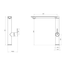 Edge Mitigeur Évier Chromé