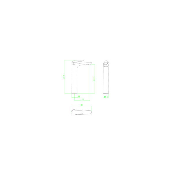 Galet Mitigeur Lavabo Bec Haut Chrome Poignée Chrome