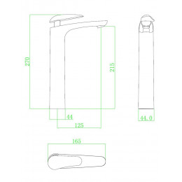 Galet Mitigeur Lavabo Bec Chrome Et Poignée Blanche