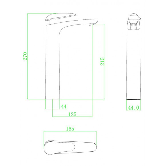 Galet Mitigeur Lavabo Bec Chrome Et Poignée Blanche