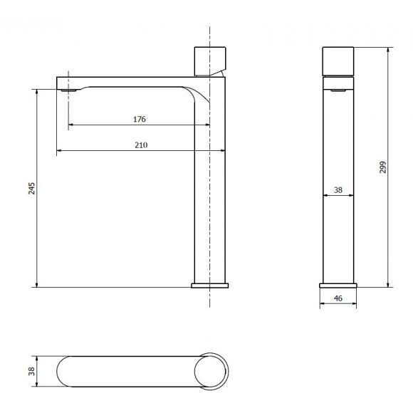 Essenera Mitigeur Lavabo Haut Noir Et Bois
