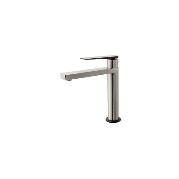 Allure Mitigeur Lavabo Haut Façon Inox Et Noir