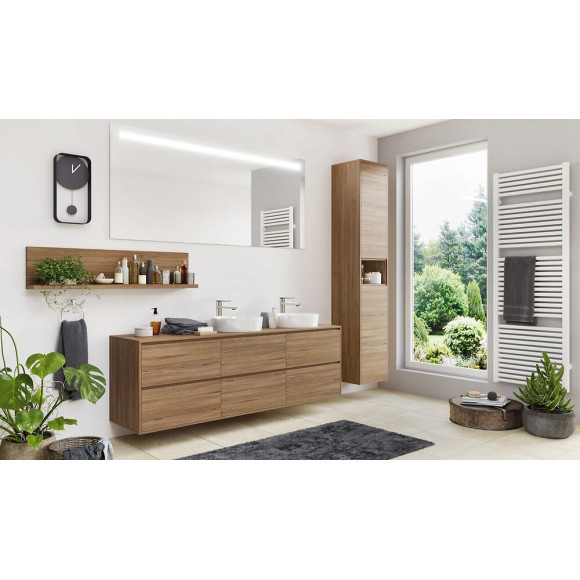 Allure Mitigeur Lavabo Haut Façon Inox Et Noir