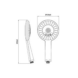 Essemusic Douchette Ronde Chromée 1 Jet Avec Enceinte Bluetooth