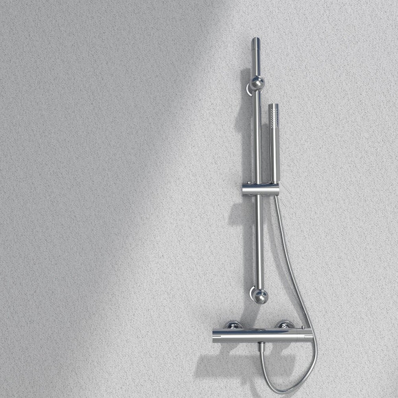 Una Ensemble De Douche Chromé 3 Pièces