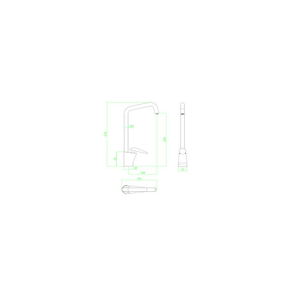 Galet Mitigeur Lavabo Bec Haut Noir Et Chrome