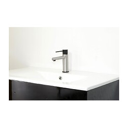 Envol Mitigeur Lavabo Façon Inox Et Noir