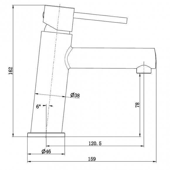 Picolo Mitigeur Lave Mains Chrome Et Cuivre Eau Chaude Et Froide
