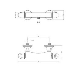 Simpli Mitigeur Douche Thermostatique Chromé
