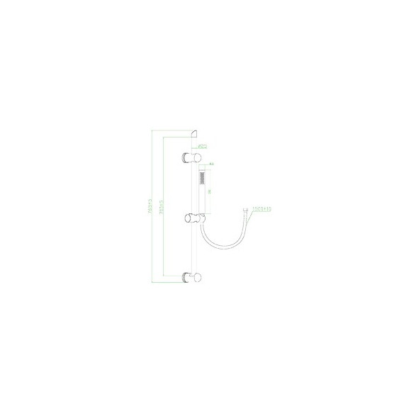 Una Ensemble De Douche Chromé 3 Pièces