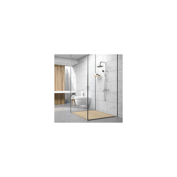 Color Colonne De Douche Chromée Et Blanche Avec Thermostatique