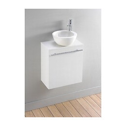 Meuble Lave-mains Moderne Blanc Avec Bol En Céramique