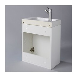 Meuble Lave-mains Design Blanc Laqué Pour Wc