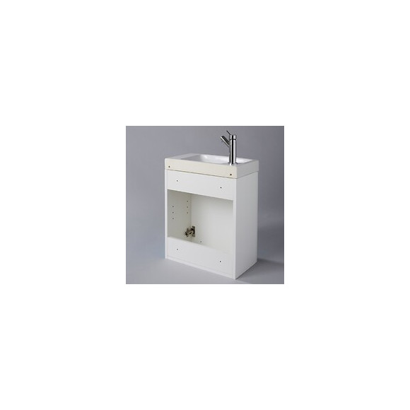 Meuble Lave-mains Design Blanc Laqué Pour Wc