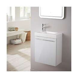 Meuble Lave-mains Design Blanc Laqué Pour Wc