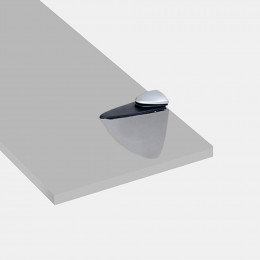 Emuca Support Azor Pour Étagère En Bois Ou Verre, 2, Peint En Nickel Mat, Plastique Et Zamak