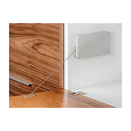 Emuca Mécanisme Pour Portes Abattant Miniwinch Avec Cache, 10 Kg, Plastique Gris, Acier Et Plastique