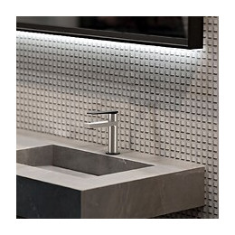 Allure Mitigeur Lavabo Bas Façon Inox Et Noir