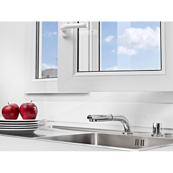 Magic Mitigeur Évier Chromé Escamotable 2 Trous 'spécial Fenêtre'