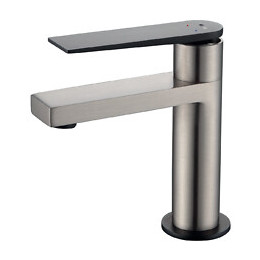 Allure Mitigeur Lavabo Bas Façon Inox Et Noir