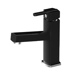 Scoop Mitigeur Lave Mains Carré Noir Eau Chaude Et Froide