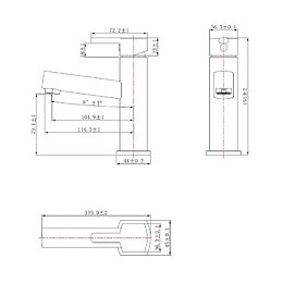 Scoop Mitigeur Lave Mains Carré Noir Eau Chaude Et Froide