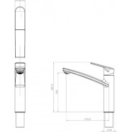 Sydney Mitigeur Évier Chromé